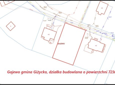 Działka budowlana w Gajewie gm. Giżycko