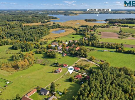 Działka budowlana blisko lasu i jeziora Gołdopiwo